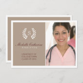 Bekendmaking van het Afstuderen University Brown & Aankondiging (Voorkant / Achterkant)