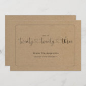 Bekendmaking van het Afstuderen van Cute Woman Kaart (Voorkant / Achterkant)