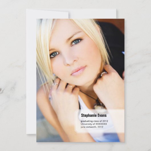 Bekendmaking van het Afstuderen van de Klassieke S Kaart (Voorkant)