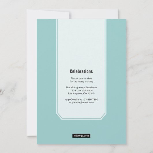 Bekendmaking van het Afstuderen van de Klassieke S Kaart (Achterkant)