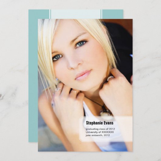 Bekendmaking van het Afstuderen van de Klassieke S Kaart (Voorkant / Achterkant)