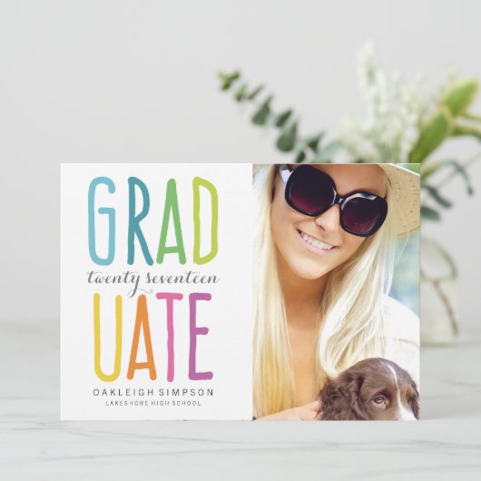 Bekendmaking van het Afstuderen van de Rainbow voo Aankondiging (Staand voorkant)