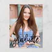 Bekendmaking van het Afstuderen van het Manuscript Uitnodiging Briefkaart (Voorkant)