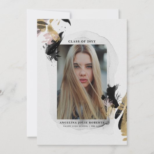 Bekendmaking van het Afstuderen van voorbijgaande  Kaart (Voorkant)