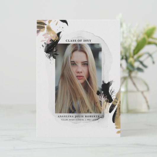 Bekendmaking van het Afstuderen van voorbijgaande  Kaart (Staand voorkant)