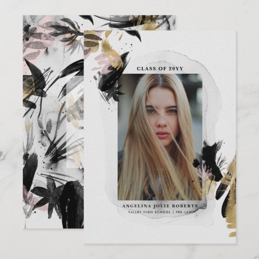 Bekendmaking van het Afstuderen van voorbijgaande Kaart (Voorkant / Achterkant)