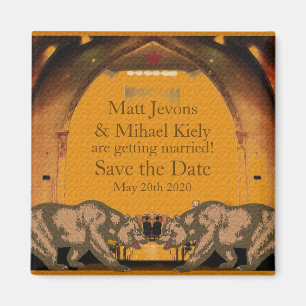 Bekendmaking van het Californische Beer Grooms-wed Magneet