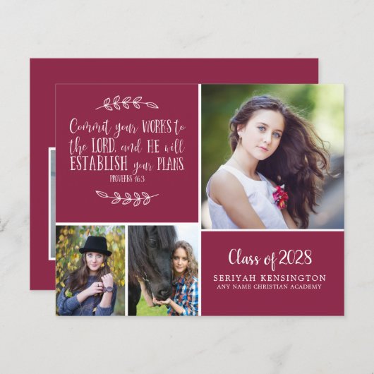 Bekendmaking van het Christelijk Afstuderen BUDGET (Voorkant / Achterkant)