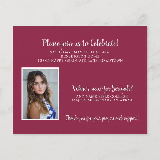 Bekendmaking van het Christelijk Afstuderen BUDGET (Achterkant)