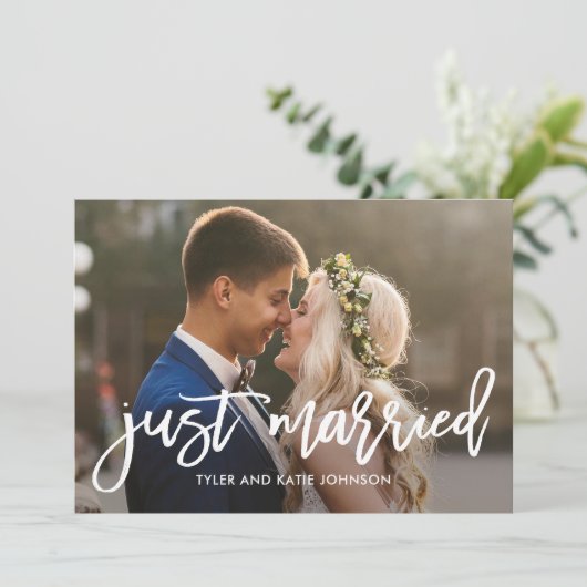 Bekendmaking van het geborstelde Charm Editable Co Bedankkaart (Staand voorkant)