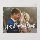 Bekendmaking van het geborstelde Charm Editable Co Briefkaart (Voorkant)