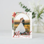 Bekendmaking van het huwelijk en huwelijk feestdagenkaart (Staand voorkant)