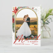 Bekendmaking van het huwelijk en huwelijk feestdagenkaart (Staand voorkant)