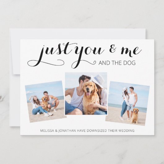 Bekendmaking van het huwelijk Micro Dog Wedding Save The Date (Voorkant)