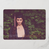 Bekendmaking van het klassieke Eenvoudige Afstudee Folie Uitnodiging (Voorkant)