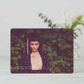 Bekendmaking van het klassieke Eenvoudige Afstudee Folie Uitnodiging (Staand Voorkant)