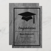 Bekendmaking van het klassieke granietAfstuderen - Aankondiging (Voorkant / Achterkant)