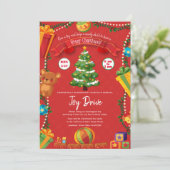 Bekendmaking van het prettige kerstfeest-Speelgoed Aankondiging (Staand voorkant)