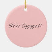 Bekendmaking van het Verloving Diamond Ring Keramisch Ornament (Achterkant)