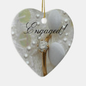 Bekendmaking van het Verloving Diamond Ring Keramisch Ornament (Rechts)