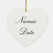 Bekendmaking van het Verloving Diamond Ring Keramisch Ornament (Achterkant)