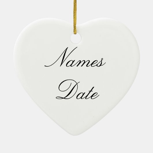 Bekendmaking van het Verloving Diamond Ring Keramisch Ornament (Achterkant)