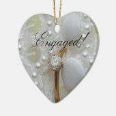 Bekendmaking van het Verloving Diamond Ring Keramisch Ornament (Links)