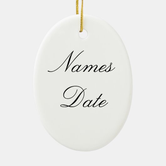 Bekendmaking van het Verloving Diamond Ring Keramisch Ornament (Achterkant)