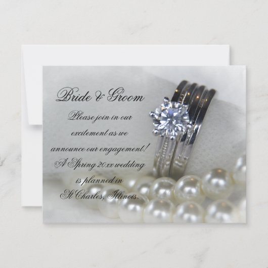 Bekendmaking van het Verloving Diamond Rings and P Aankondiging (Voorkant)