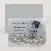 Bekendmaking van het Verloving Diamond Rings and P Aankondiging (Voorkant / Achterkant)