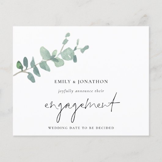 Bekendmaking van het Verloving Eucalyptus van het  (Voorkant)