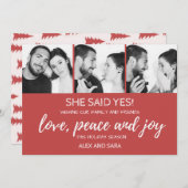 Bekendmaking van het Verloving met kerstkaart (Voorkant / Achterkant)