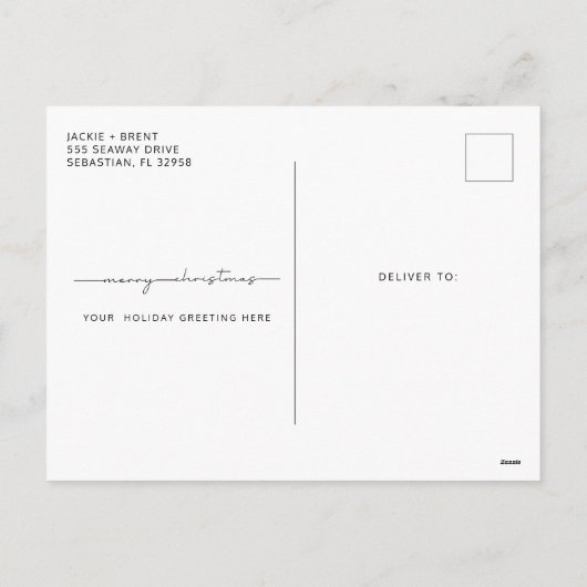 Bekendmaking van het Verloving met kerstkaart Feestdagenkaart (Achterkant)