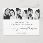 Bekendmaking van het Verloving met kerstkaart Feestdagenkaart (Voorkant)