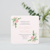 bekendmaking van het verloving van de waterverf kaart (Staand voorkant)