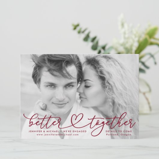 Bekendmaking van het Verloving van het beter samen Kaart (Staand voorkant)