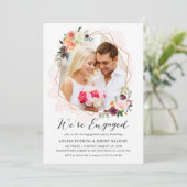 Bekendmaking van het Verloving van Whimsical Flora Kaart (Staand voorkant)