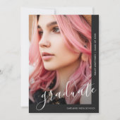 Bekendmaking van het zwarte Afstuderen van het Man Kaart (Voorkant)