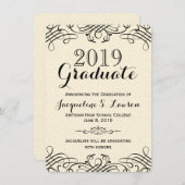 bekendmaking van klassieke formele Afstuderen Aankondiging (Voorkant / Achterkant)