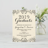 bekendmaking van klassieke formele Afstuderen Aankondiging (Staand voorkant)