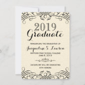 bekendmaking van klassieke formele Afstuderen Aankondiging (Voorkant)