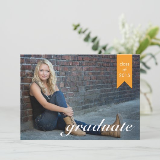 Bekendmaking van klassieke Gold Afstuderen - Uitno Kaart (Staand voorkant)