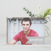 Bekendmaking van klassieke grijze Afstuderen - Uit Kaart (Staand voorkant)