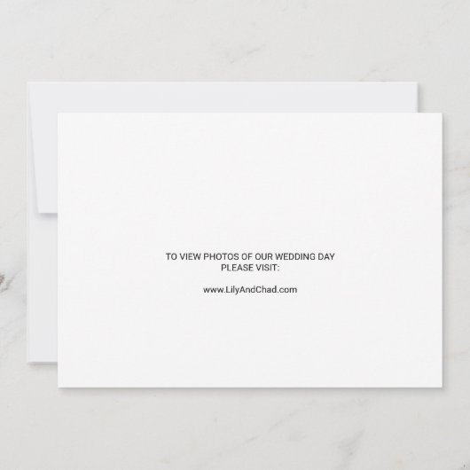 Bekendmaking van Love Hearts Elopement Aankondiging (Achterkant)