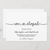 Bekendmaking van Love Hearts Elopement Aankondiging (Voorkant / Achterkant)