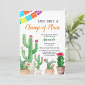 Bekendmaking van Mexicaans Baby shower Fiesta Post Kaart (Staand voorkant)