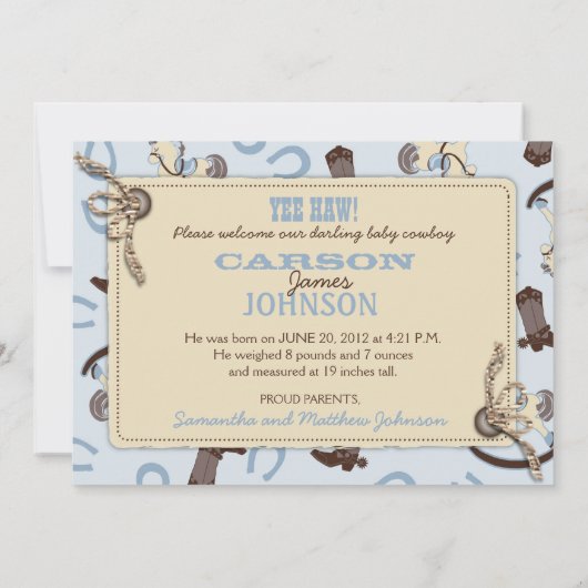 Bekendmaking van Rocking Horse Boy Card 2 Aankondiging (Achterkant)