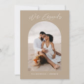 Bekendmaking van Verloving van Chic Photo QR Code  Kaart (Voorkant)