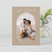 Bekendmaking van Verloving van Chic Photo QR Code  Kaart (Staand voorkant)