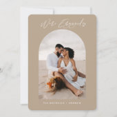 Bekendmaking van Verloving van Chic Photo QR Code Kaart (Voorkant)